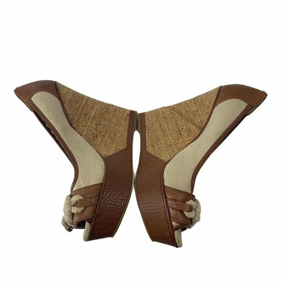Gianni Bini Nautical Wedge Heels Cork Rope 8.5 - Picture 6 of 9